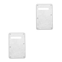 4Pcs Electric Guitar Tremolo Cavity Cover White Plastic Metal Set