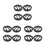 12Pcs Black Plastic Speaker Grill Covers Car Audio Protective Mesh 1