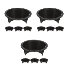 12Pièces Anneaux D'adaptateur Haut-Parleur Auto Plastique Noir Étanche