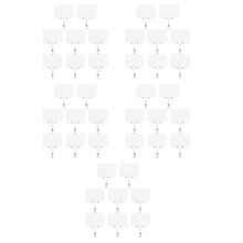 40Sets Herbruikbare Prijskaart Clip Houder Waterdicht Wit PVC