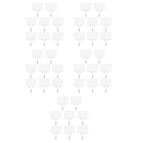 40Sets Herbruikbare Prijskaart Clip Houder Waterdicht Wit PVC
