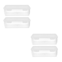 4Pcs Transparent Bread Storage Box Airtight Loaf Holder for Kitchen