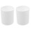 2Pcs Compact White Plastic Beaker Coffee Mugs Laboratory Use 1
