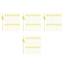 160Pcs Yellow Paper Straws for Cocktails Milkshakes Party Decorations