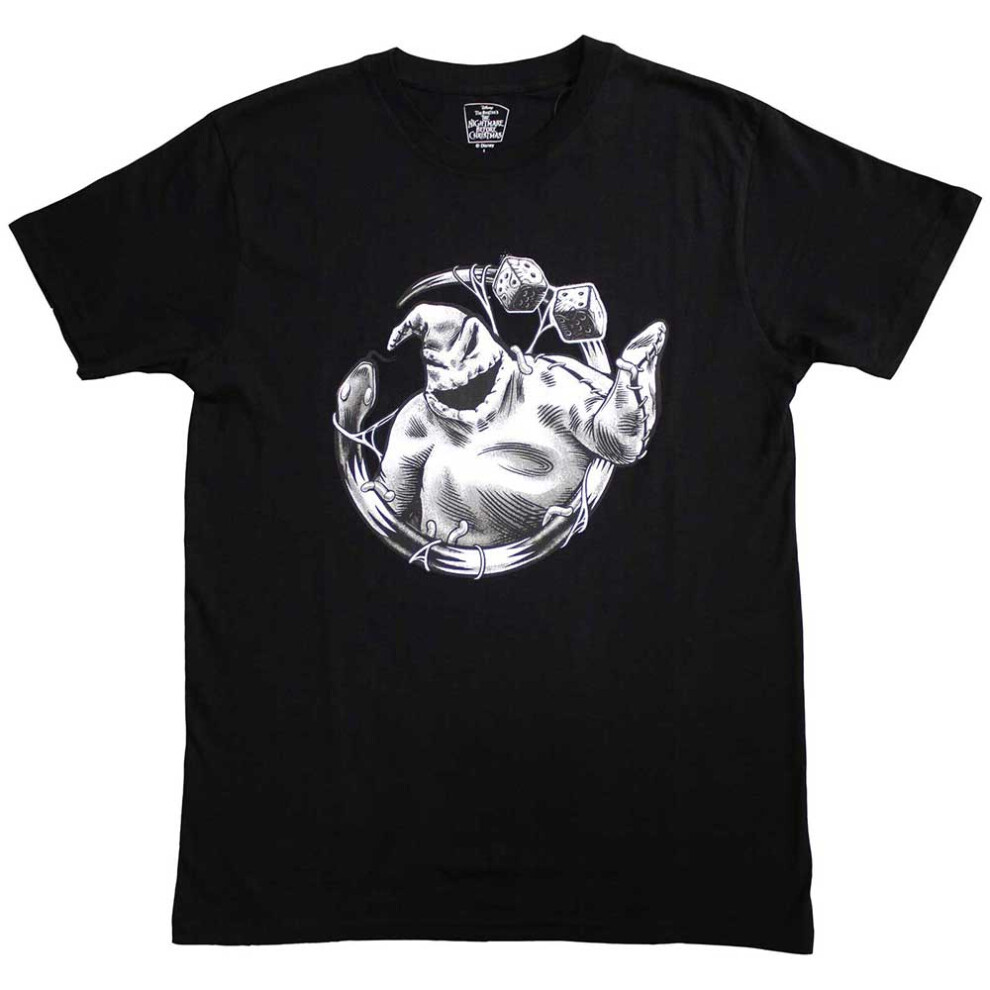 Disney (S, ) The Nightmare Before Christmas Oogie Roll T Shirt Black