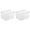 2Pcs Acrylic Tea Bag Storage Box Clear Small Organizer for Coffee Bar 1
