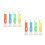 20Pcs Assorted Color Mini Plastic Torch Keychain Flashlight for Hiking 1