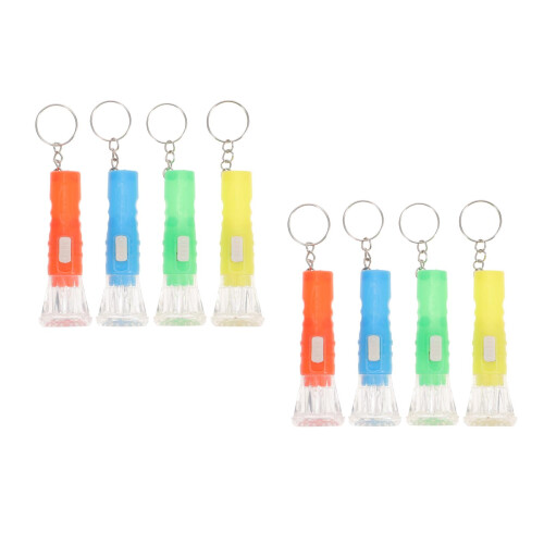 20Pcs Assorted Color Mini Plastic Torch Keychain Flashlight for Hiking