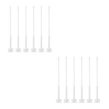12St Plastic Clip-on Vlaggenhouder Voor Auto Elegant Wit Design