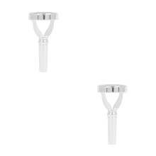 2Pcs Brass Tuba Mouthpiece Silver Instrument Replacement
