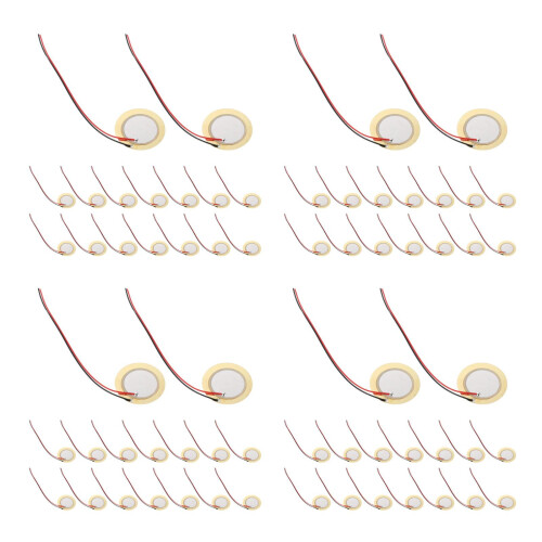 140Pcs Copper Piezo Buzzer Sensor for Guitar Drum Trigger with Wire