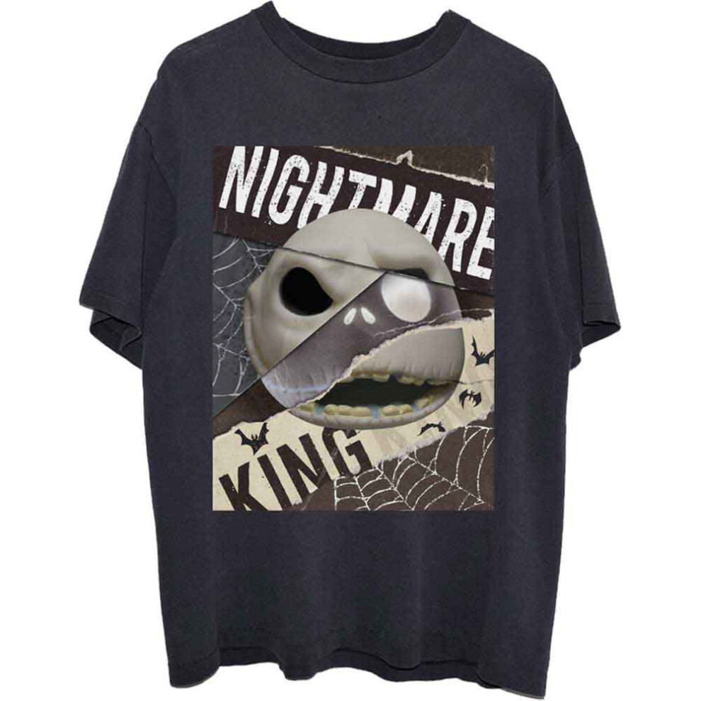 Disney (Xxl, ) Nightmare Before Christmas T Shirt Skull Logo New Official Mens Black