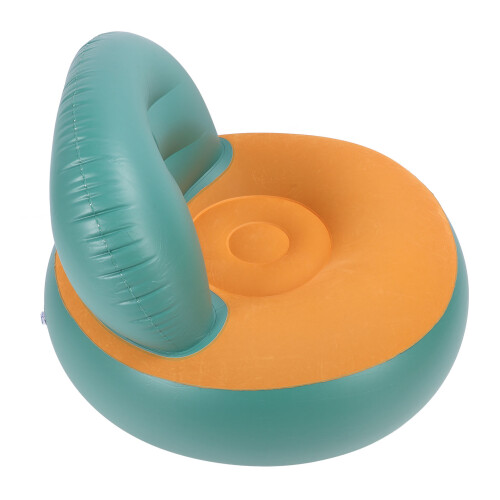 Portable Inflatable Sofa Flocking Green