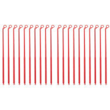 20Pcs Red Plastic Lantern Poles Handheld Lantern Stick DIY Supply