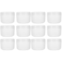 12Pcs Portable Empty Cream Jars with Lids Transparent for Travel Use