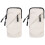 2Pcs Grey Elastic Arm Bands for Phone with Storage Pouch 1
