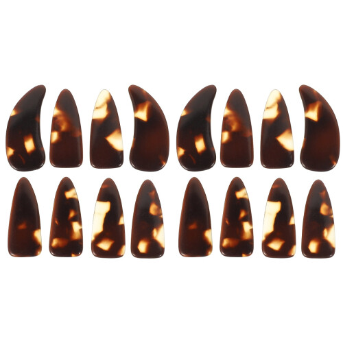 2 Sets Nail Samples Sticks Round Zither Card Finger Pick Protectors