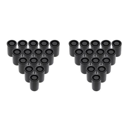 60Pcs Black Pe Film Canisters with Lids Stackable Plastic Storage Case