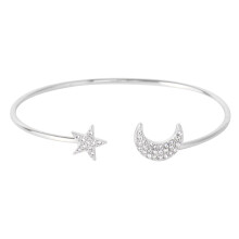 2 Count Full Star Moon Shaped Beaded Rhinestone