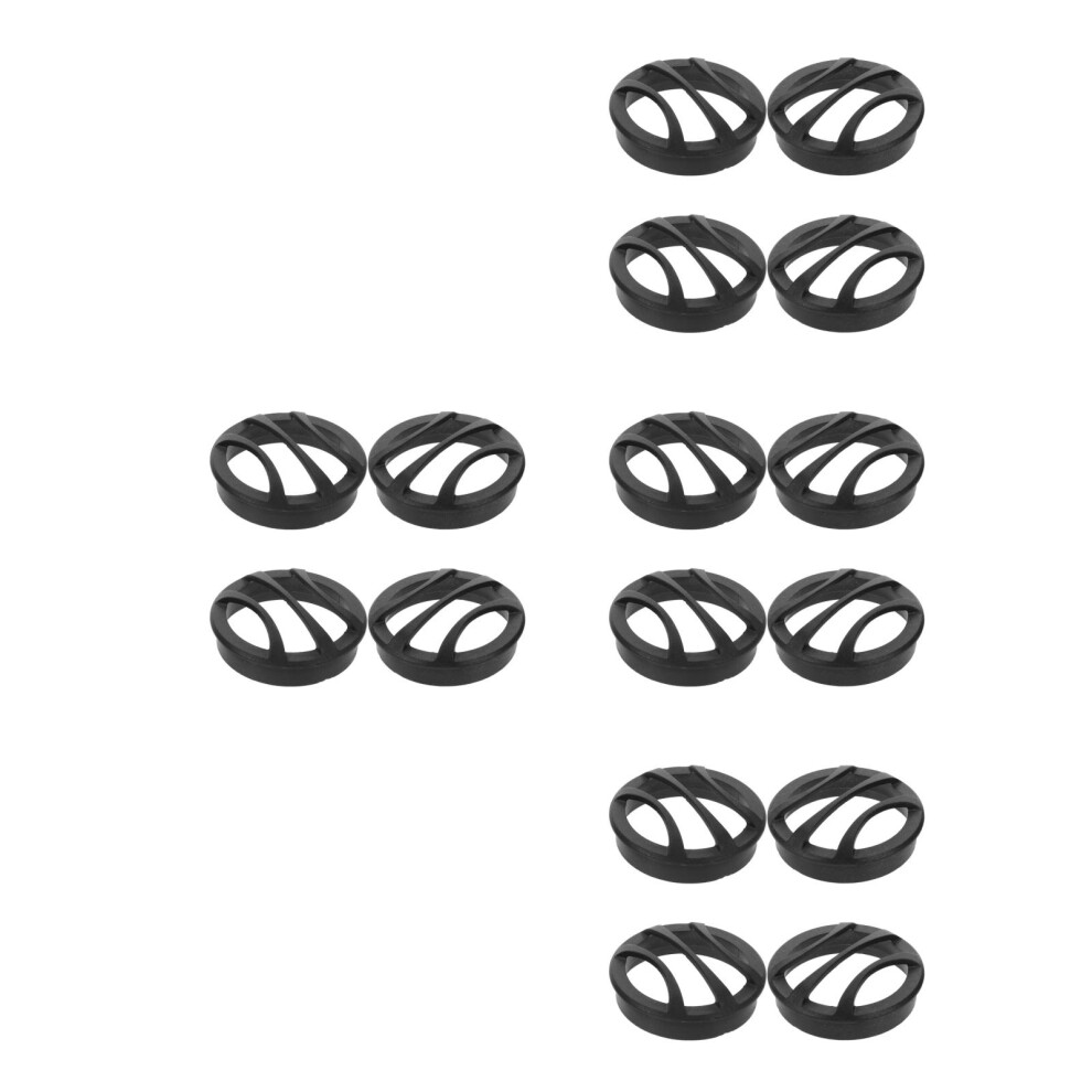 16Pcs Plastic Car Audio Mesh Cover Round Speaker Grill Protector Black 3044212632724