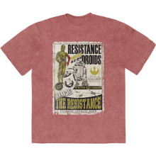(M, Red) Star Wars Resistance Droids Limited Premium Wash T Shirt