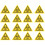 16Pcs Pc Material Biological Hazard Warning Stickers in Yellow 1
