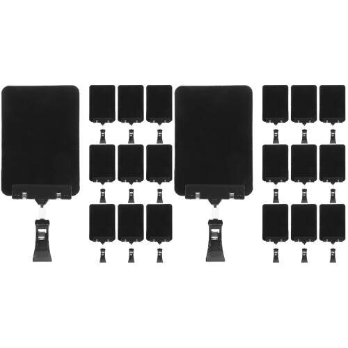 20Pcs Black Writable Price Display Holders for Store Shelves