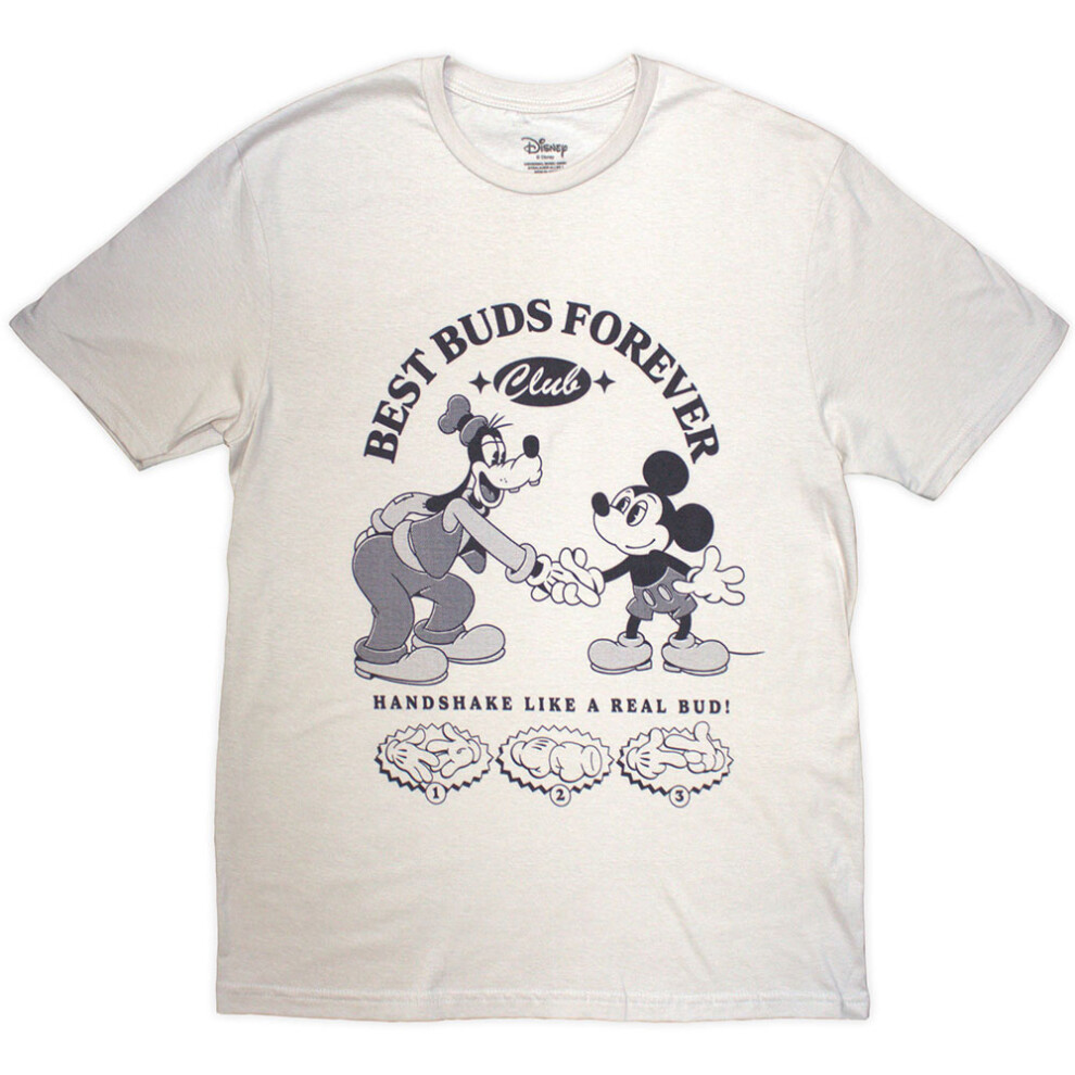 Disney (S, Natural) Mickey Mouse Best Buds Forever Club T Shirt