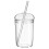 3 Count Glass Cup With Lid Straw Drinking Glasses Cups For Kitchen 1