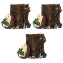 3Pcs Creative Resin Hedgehog Pen Container Lovely Desktop Organizer
