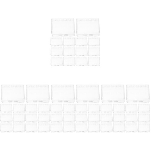 80Pcs Practical Transparent Toothbrush Caps for Travel and Home Use