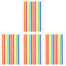 4Sets Reusable Silicone Straws Multi-Color for Coffee Wine Milk Tea