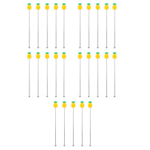 25Pcs Golden Metal Coffee Stir Sticks Reusable Fruit Mixers