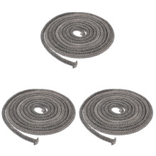 3Pcs Self-Adhesive Grey Fiberglass Stove Rope Gasket for Wood Burner