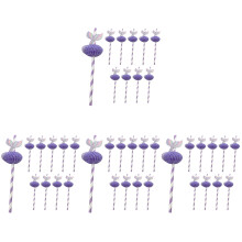 200Pcs Party Supplies Violet Mermaid Shape Paper