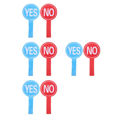 8Pcs Foam Board Classroom Voting Paddles Yes No Teacher Feedback Tools