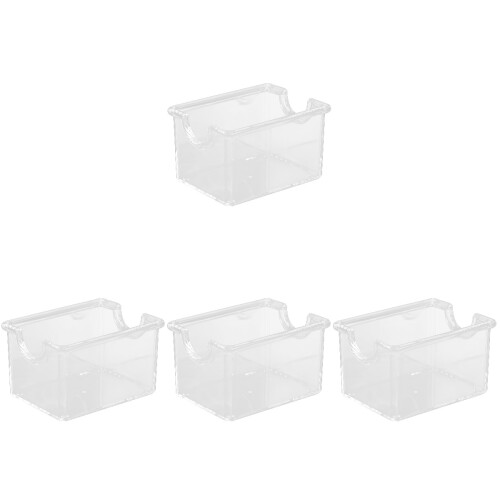 4Pcs Acrylic Tea Bag Holder Sugar Packet Organizer for Kitchen
