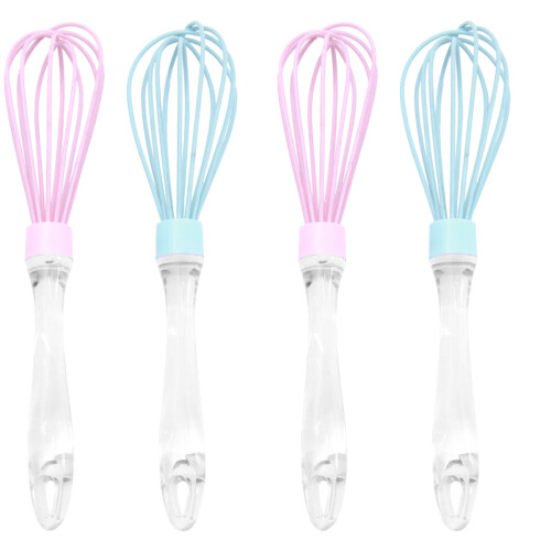 4Pcs Kitchen Hand Mixer Silicone Eggbeater Assorted Color Baking Tools