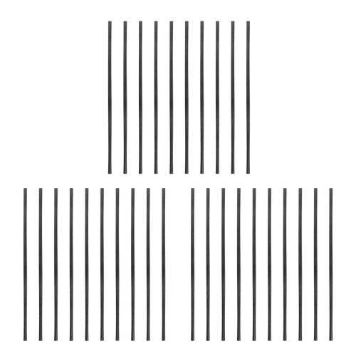 30Pcs Black Pom Craft Rods High Strength Plastic Dowel Sticks