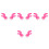 8Pcs Pink Plastic Motorcycle Deer Horns Suction Cup Accessories 1