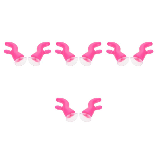 8Pcs Pink Plastic Motorcycle Deer Horns Suction Cup Accessories