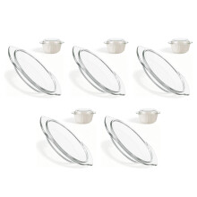 5Pcs Transparent Heat Resistant Microwave Plate Food Covers