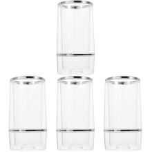 4Pcs Clear Acrylic Cups Shatterproof Portable Glasses