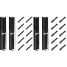 24Pcs Compact Black Plastic Pen Storage Boxes Empty Gift Cases