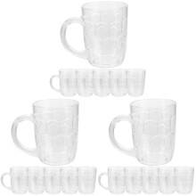 18Pcs Transparent Beer Mug Cups for Party and Home Use