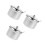 3Pcs Stainless Steel Condiment Jars with Lid Silver Kitchen Storage 1