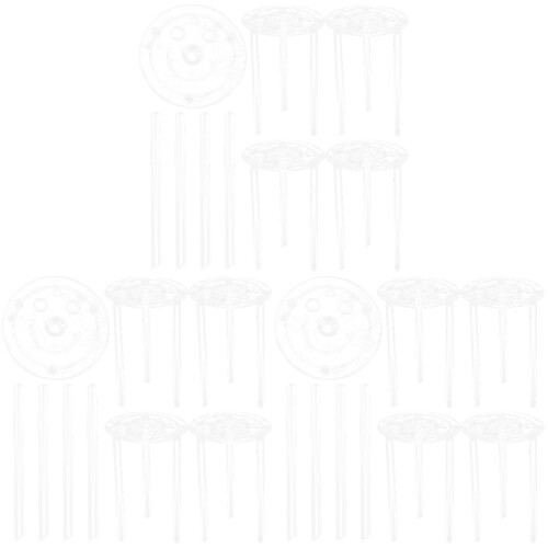 15Sets Transparent Cake Board and Dowels Tiered Cake Stand Kit