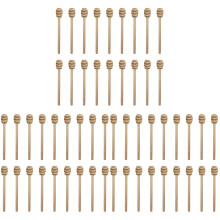 54Pcs Chocolate Drink Mixing Sticks Wooden Honey Stirring for Cafe Use