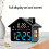 LED Digital Alarm Clock Electric Desk Clock-Black green light 7