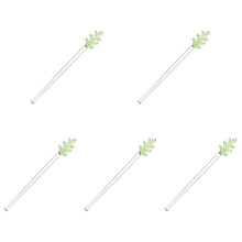 5Pcs Reusable Green Coffee Stir Sticks for DIY Drinks and Cocktails